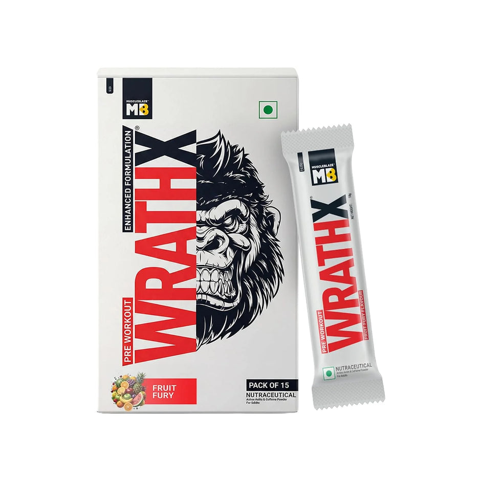 MuscleBlaze Pre Workout WrathX - 15 Servings