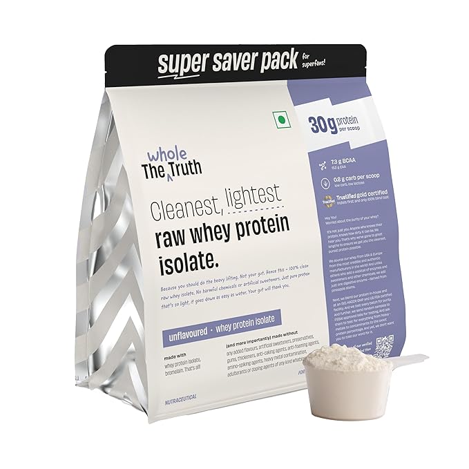 The Whole Truth Whey Protein Isolate Unflavoured |2 kg