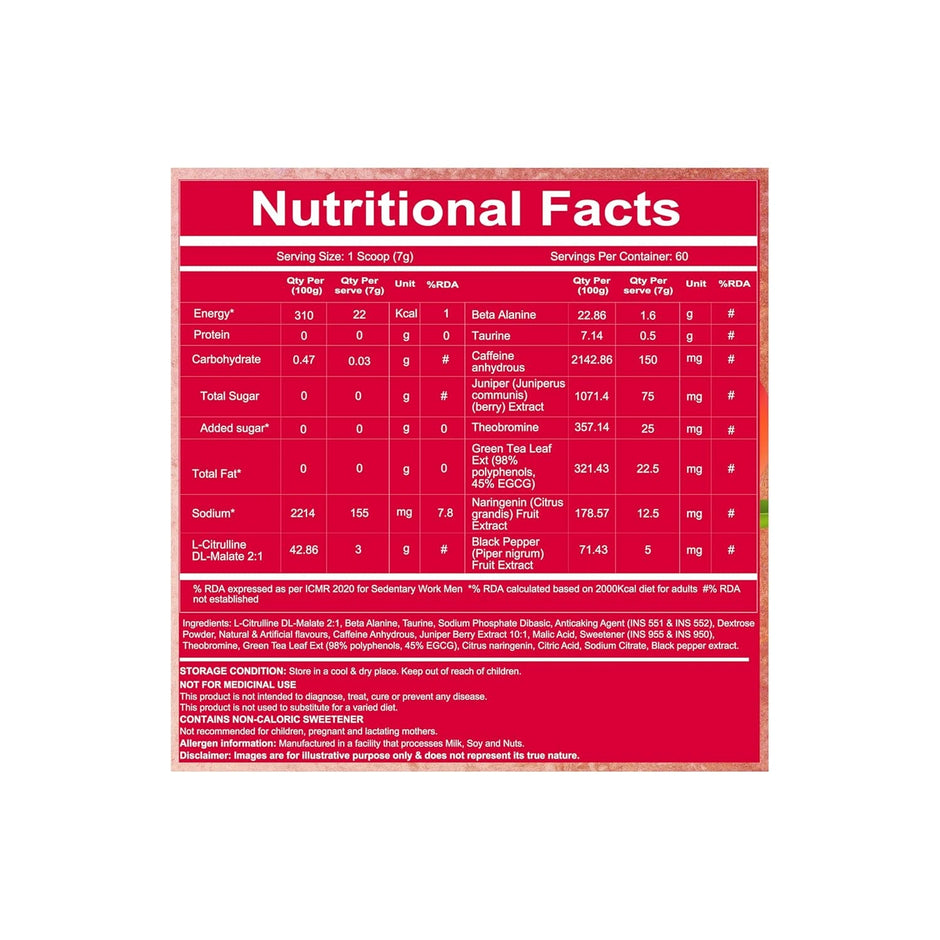 RedCon1 Total War Pre Workout 60 Servings – Dietary Supplement