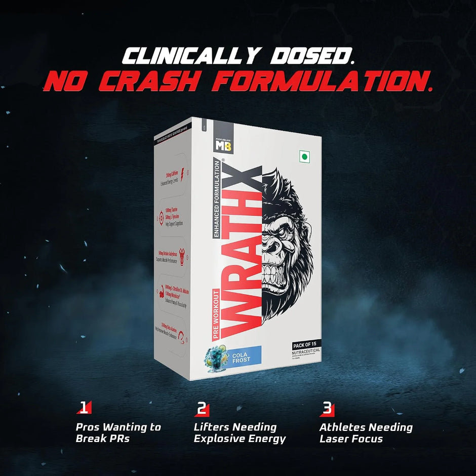 MuscleBlaze Pre Workout WrathX - 15 Servings