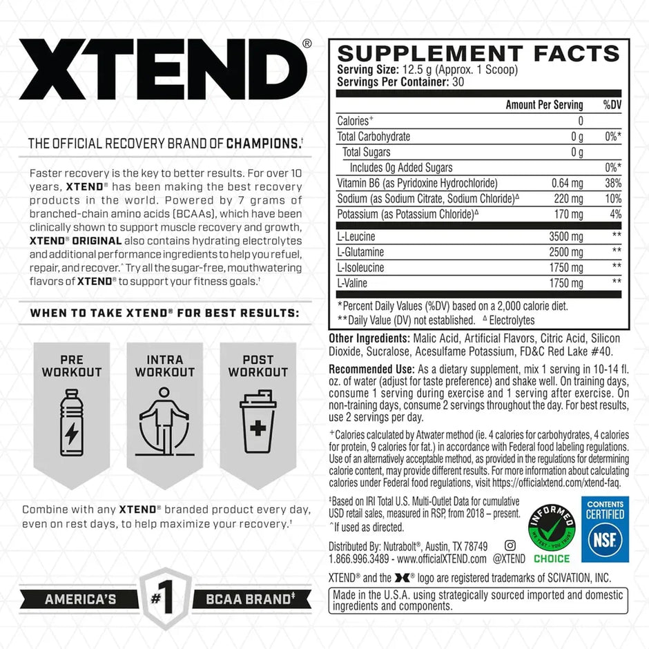 Xtend Original BCAAs Powder - 30 Servings