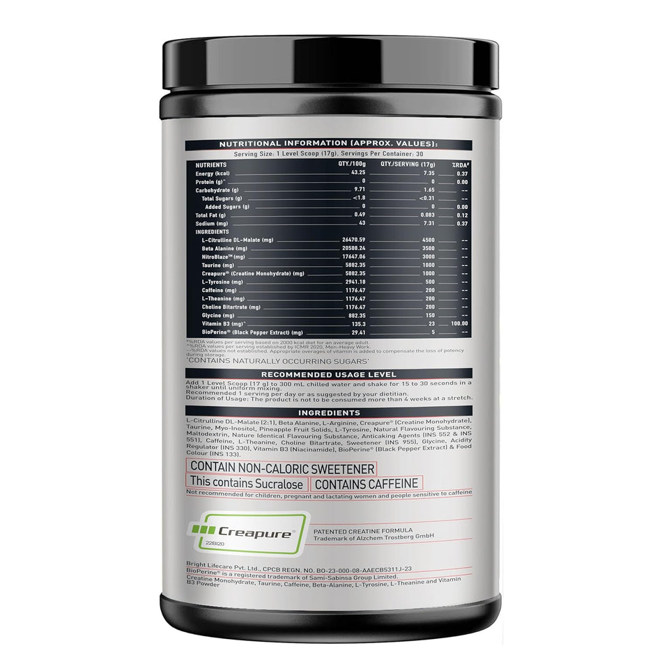 MuscleBlaze Pre-Workout WrathX - 30 Servings