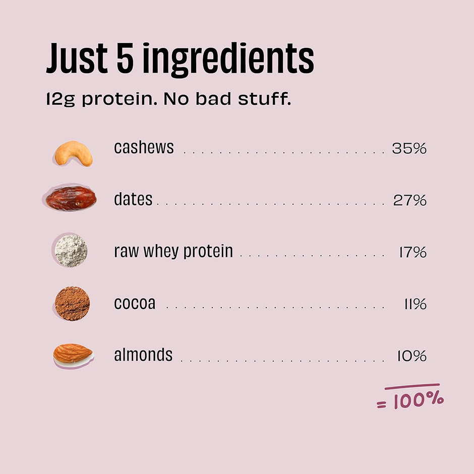 The Whole Truth - Protein Bars | Pack of 6 x 52g each | No Added Sugar | No Preservatives | No Artificial Sweeteners
