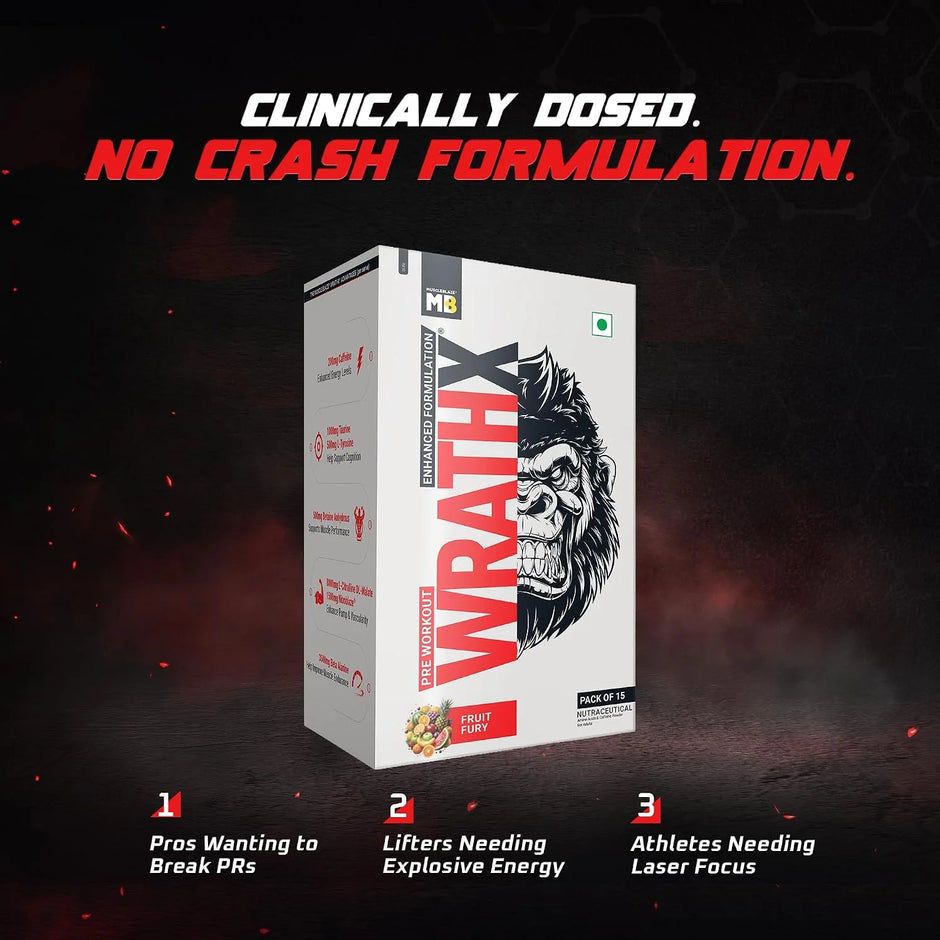 MuscleBlaze Pre Workout WrathX - 15 Servings