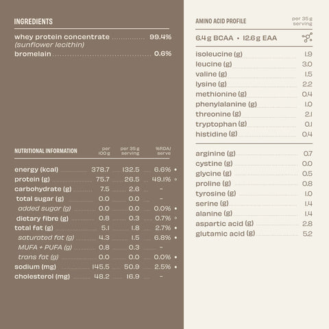 The Whole Truth 26g Whey Protein Concentrate - 2kg