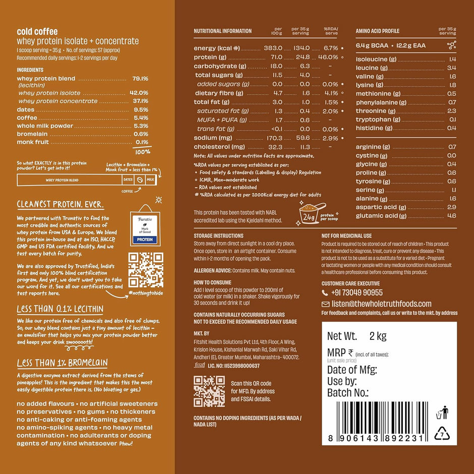 The Whole Truth Whey Protein | Super Saver 2 kg