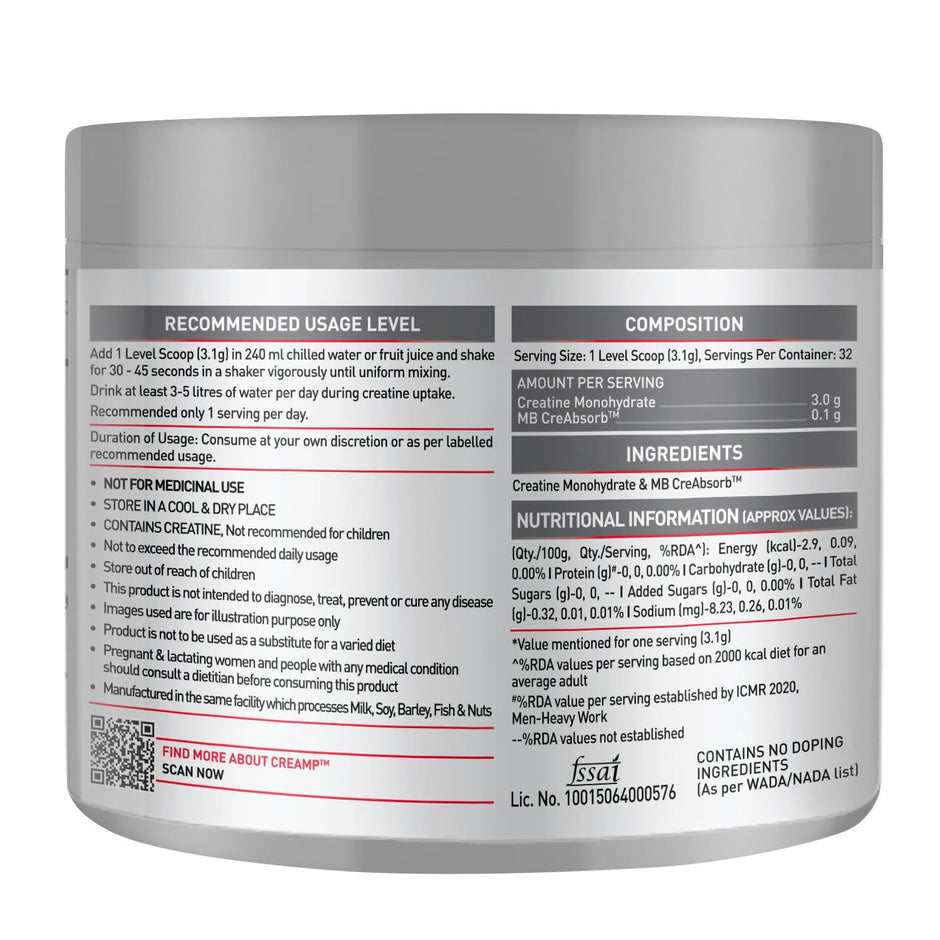 MuscleBlaze Creatine Monohydrate CreAMP 100gm