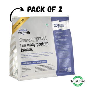 The Whole Truth 30g Whey Protein Isolate - 1kg (Pack of 2)