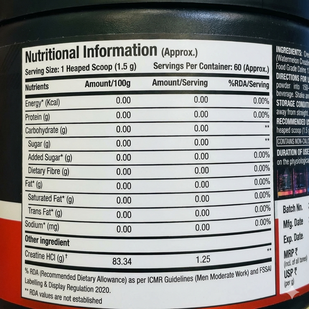 PROSUPPS Creatine HCL | 90 g | 60 Servings