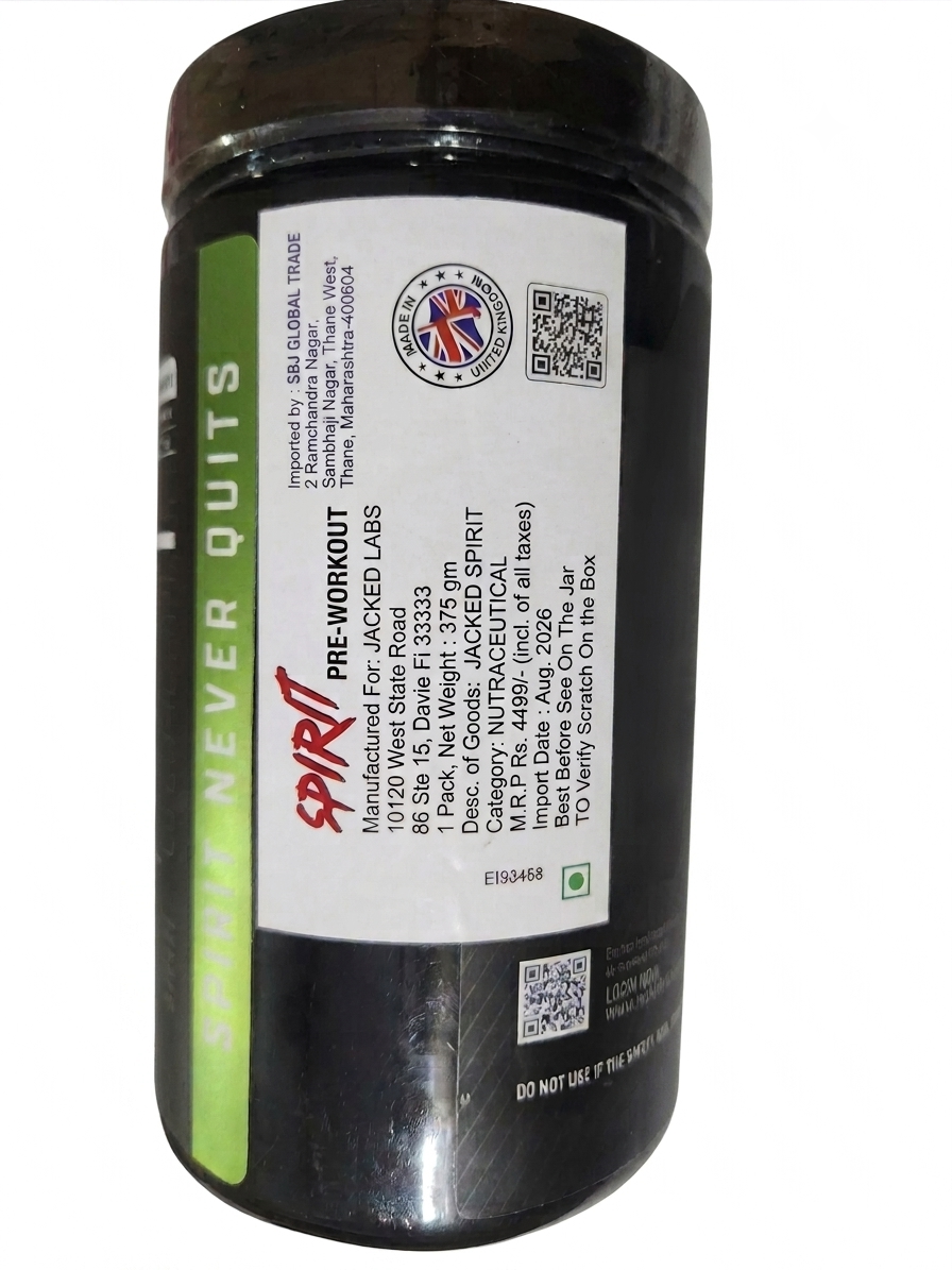 Jacked Labs Imported Spirit Pre Workout | 30 Serving