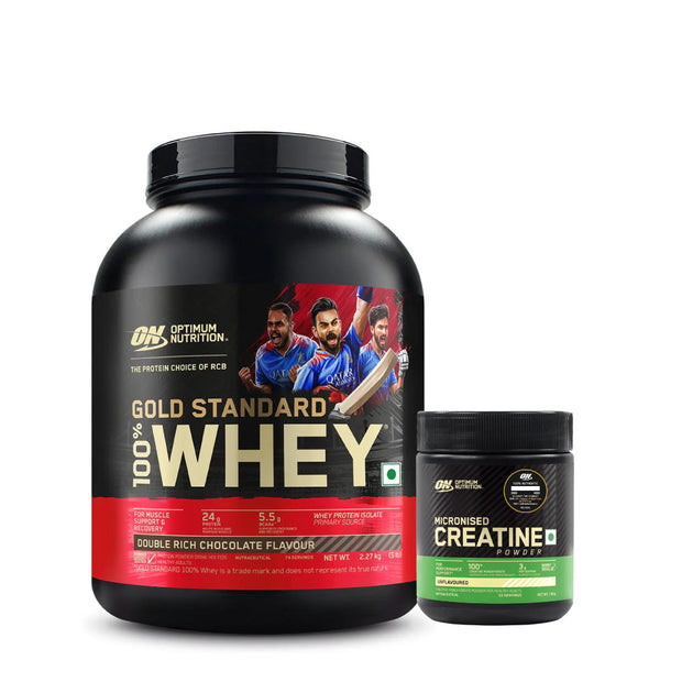 Optimum Nutrition Gold Standard Whey (5lbs) + Creatine (100g) - Elite Recovery Combo