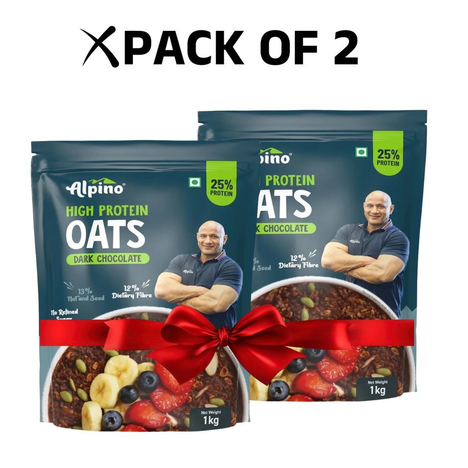 Alpino High Protein Overnight Oats 1 kg (PACK OF 2)