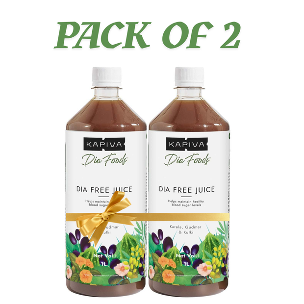 Kapiva Dia Free Juice, (pack of 2L) 1L each