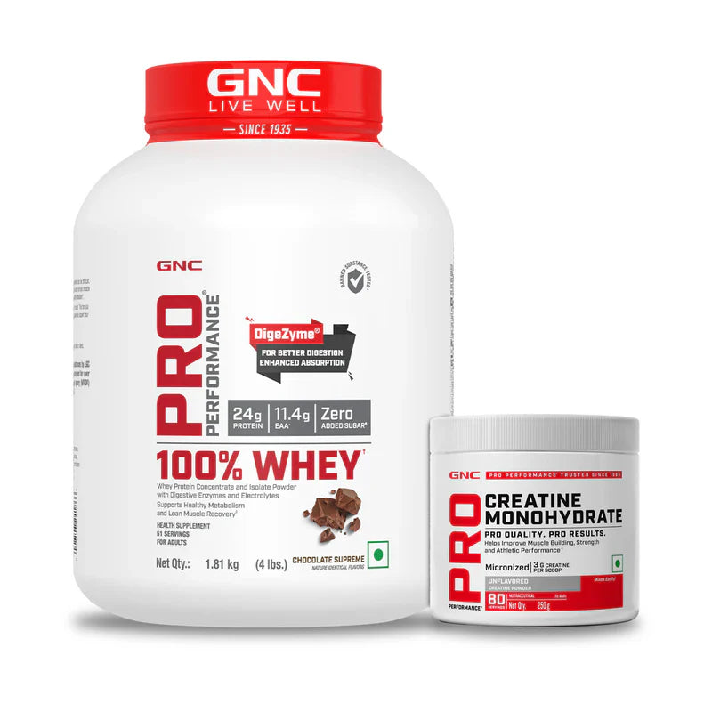 GNC Muscle Max Duo (100% Whey Protein 4 Lbs with Creatine 100g)