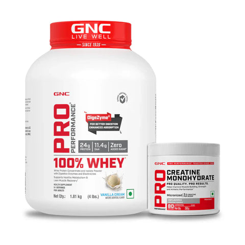 GNC Muscle Max Duo (100% Whey Protein 4 Lbs with Creatine 100g)