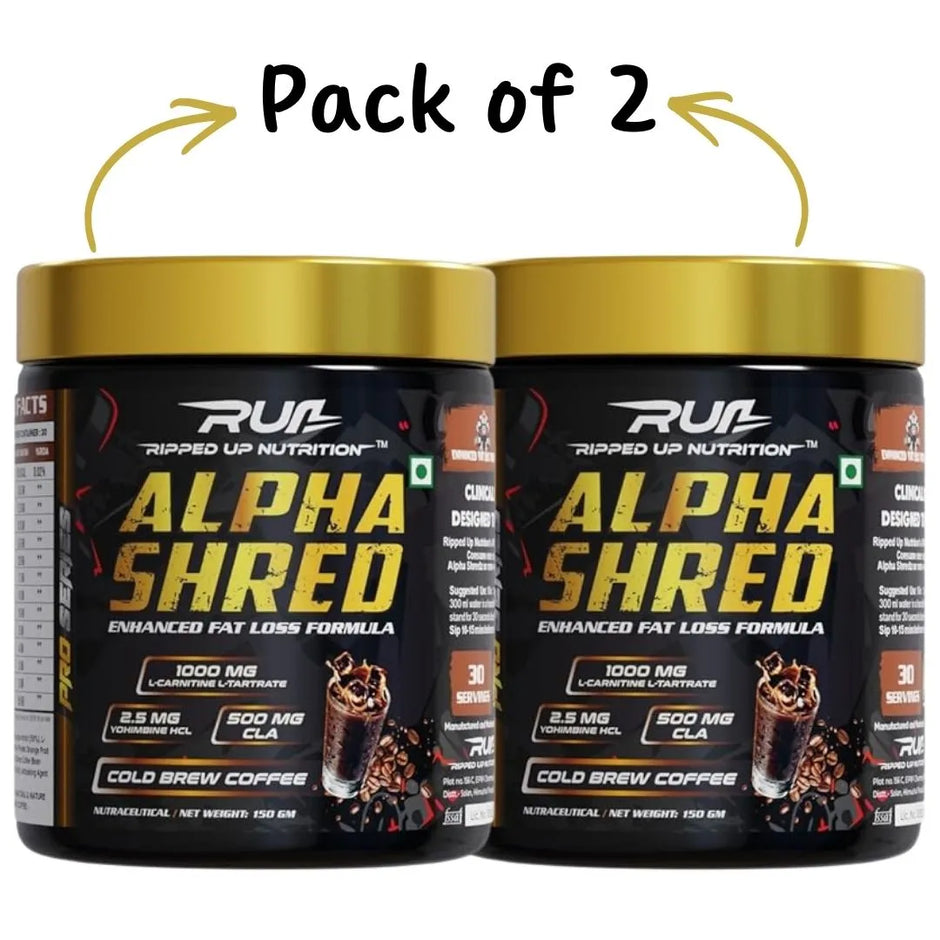Ripped Up Nutrition Alpha Shred Supplement | 150g | Pack of 2