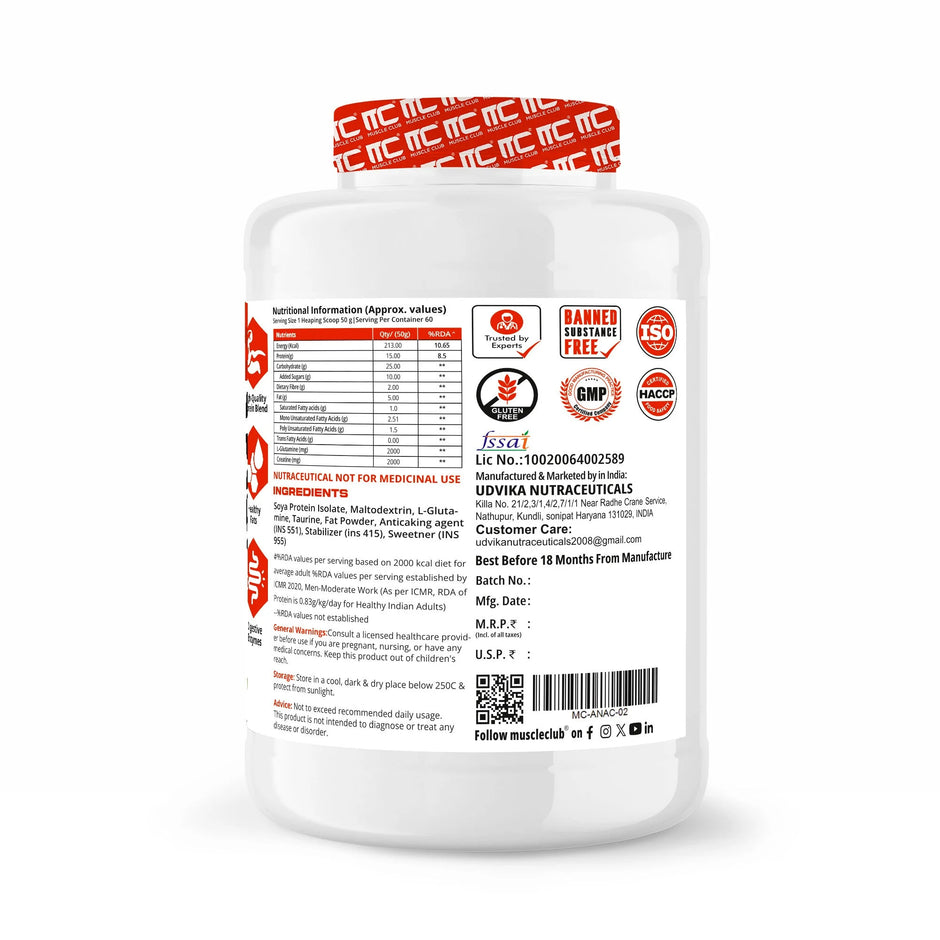 Muscle Club Anabolic Mass Gainer | 3 kg