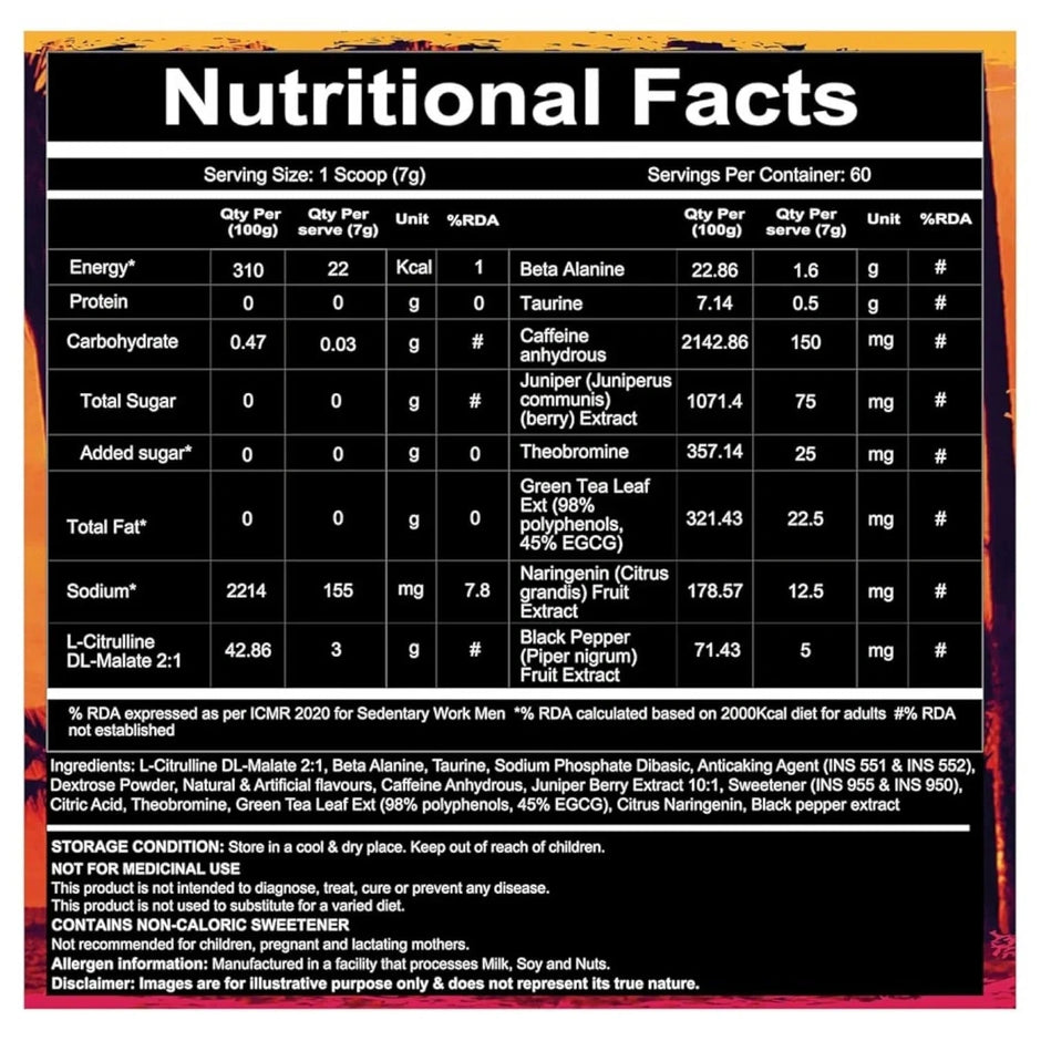 RedCon1 Total War Pre Workout 60 Servings – Dietary Supplement