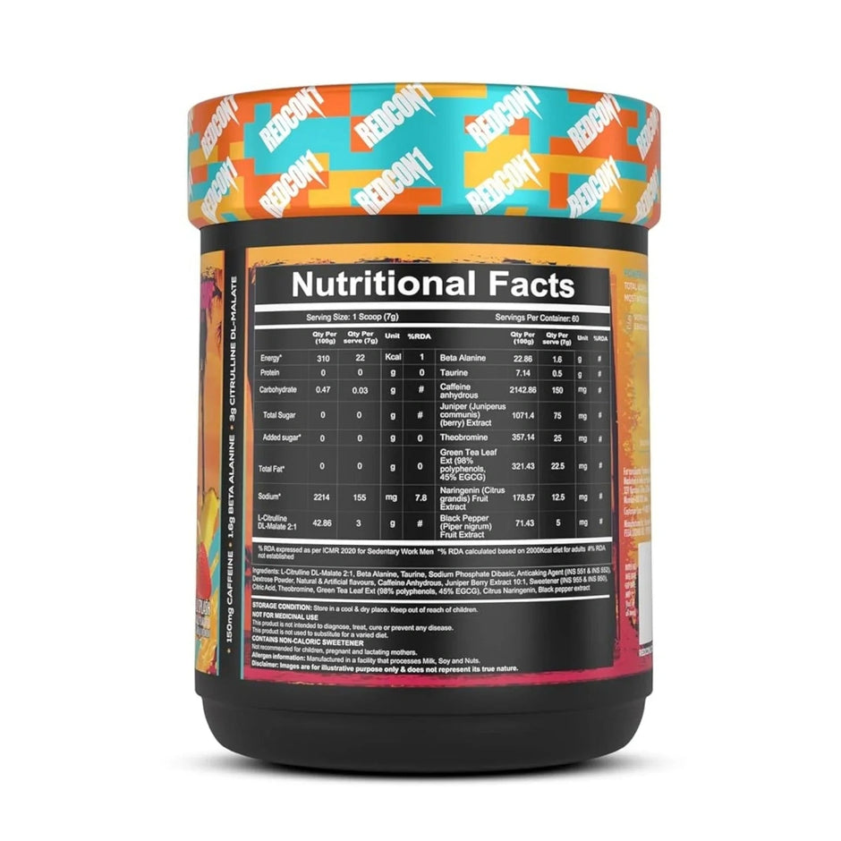 RedCon1 Total War Pre Workout 60 Servings – Dietary Supplement