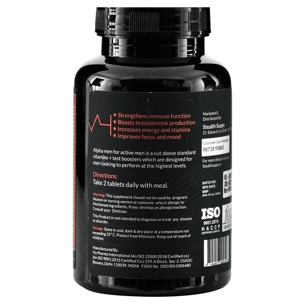 Alpha Man Men’s Multivitamin + Test | 100 Tabs