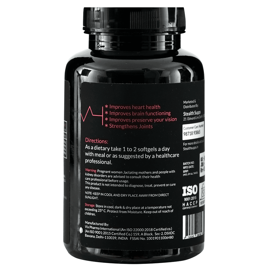 Double Strength Omega 3 Fish Oil | 100 Softgel