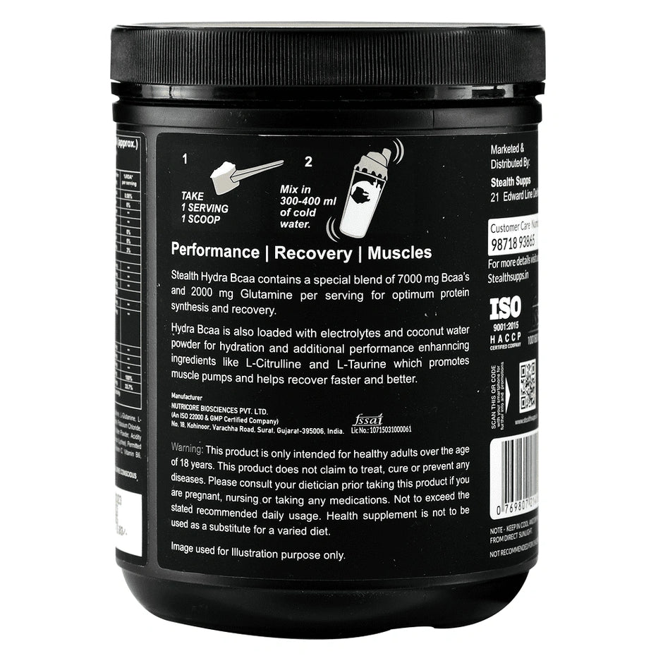 Hydra BCAA with Electrolytes | BCAA Formula | 30 Serving
