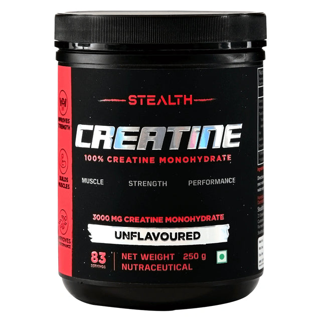 Stealth Supps Creatine Monohydrate | Unflavoured | 83 Servings