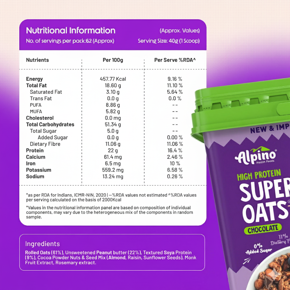 Alpino High Protein Super Oats - 2.5 Kg