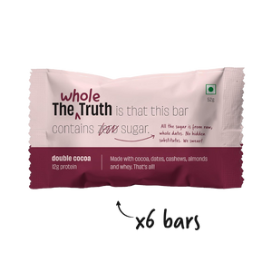 The Whole Truth - Protein Bars | Pack of 6 x 52g each | No Added Sugar | No Preservatives | No Artificial Sweeteners