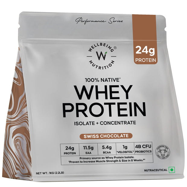 Wellbeing Nutrition Whey Protein Isolate + Concentrate 24g | 1kg