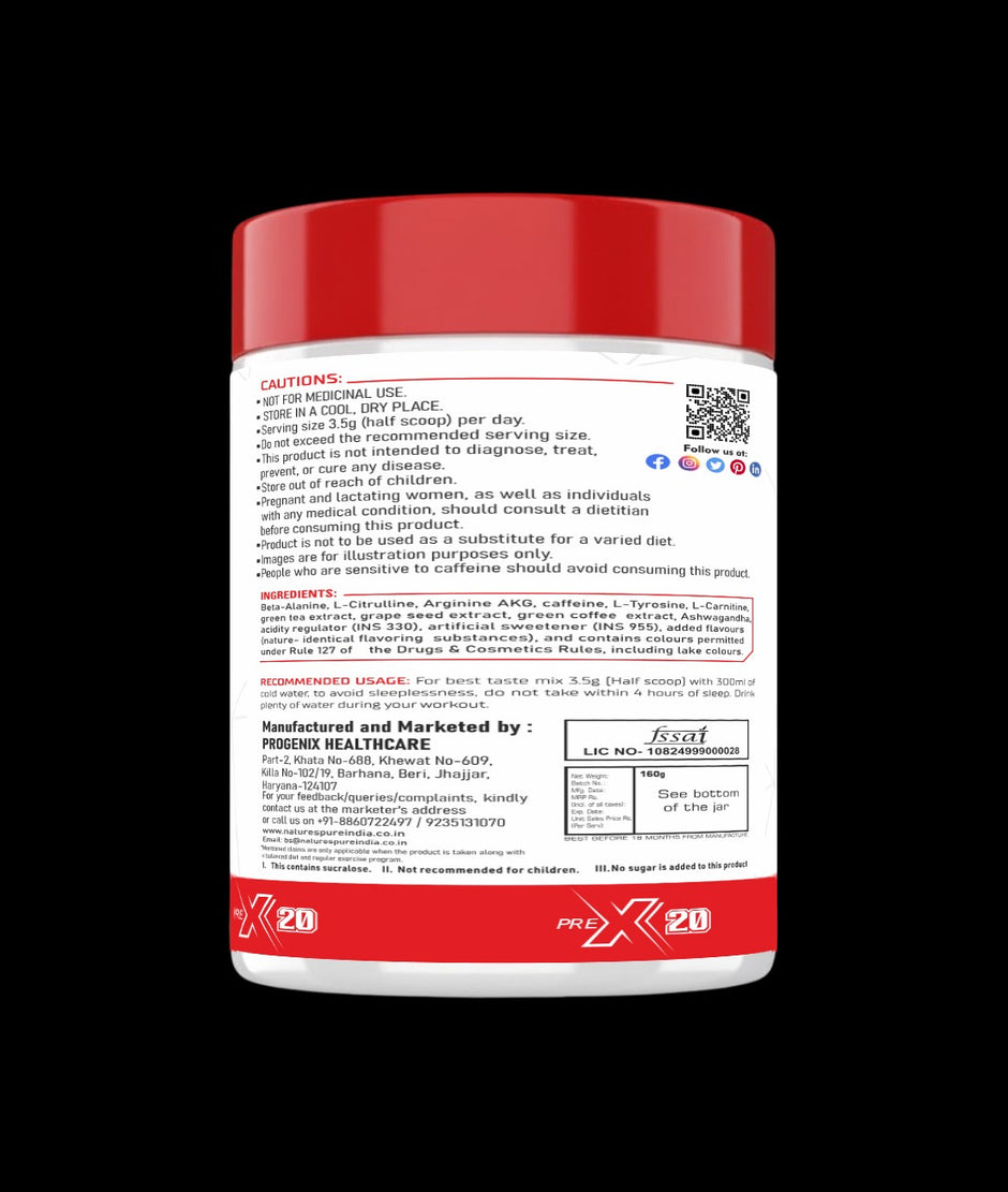 Nature's Pure PreX 20 Pre Workout