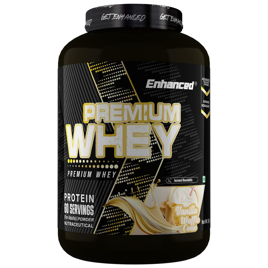 Enhanced Labs Premium Whey Protein 2kg | 24g Protein Per Scoop | 60 Servings | Digestive Enzymes