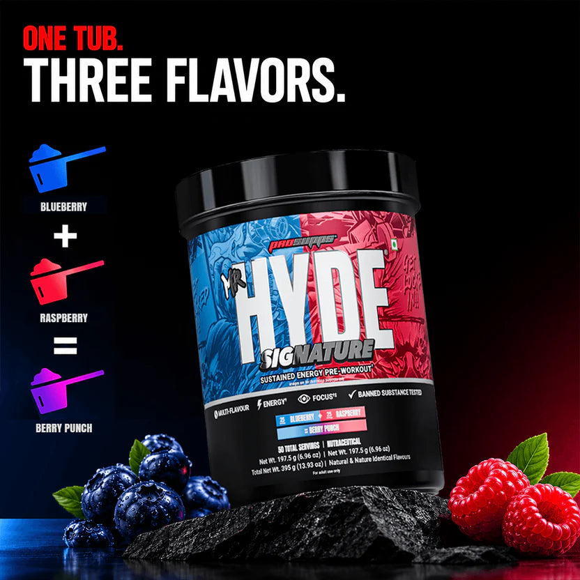 ProSupps Hyde Signature Pre Workout Dual Tub Combo | 3 Flavours in One Box