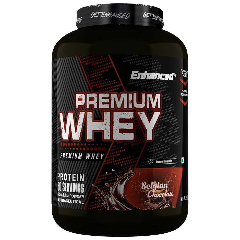 Enhanced Labs Premium Whey Protein 2kg | 24g Protein Per Scoop | 60 Servings | Digestive Enzymes