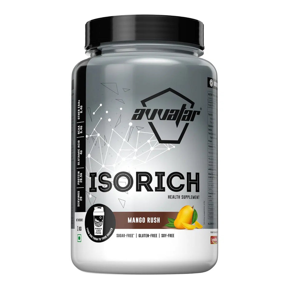 Avvatar ISORICH WHEY PROTEIN | 1Kg | 28.5g Protein | 29 Servings | Isolate