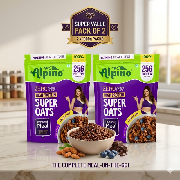 Alpino Super Rolled Oats | 25gm  (Pack ok 2)