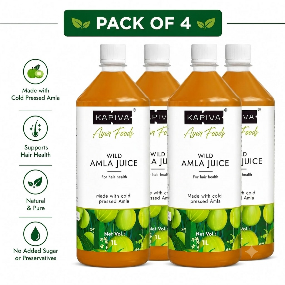 Kapiva Wild Amla Juice 1L | Pack of 4