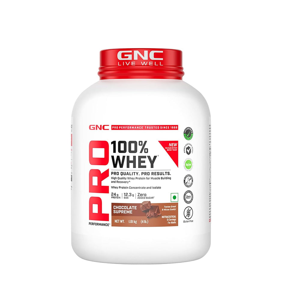GNC Pro Performance 100% Whey Protein | 1.81kg | 24g-New Formulation