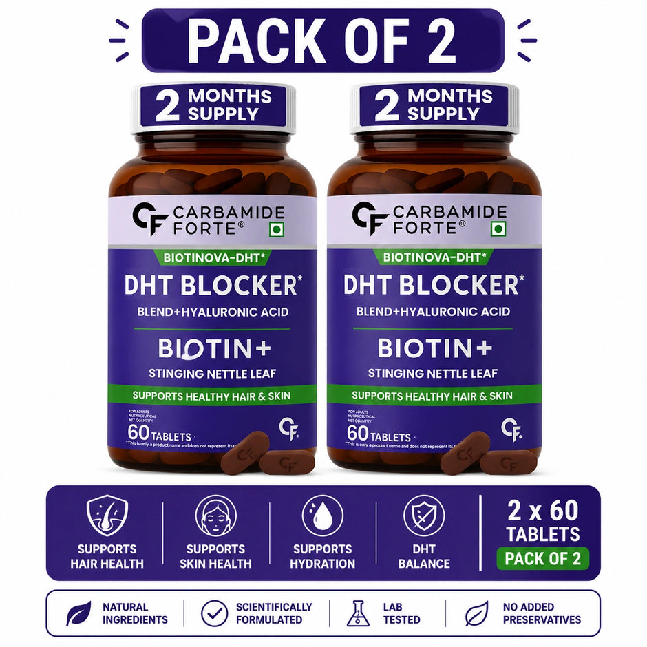 Carbamide Forte DHT Blocker Tablets with Biotin | Pack of 2