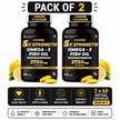 Carbamide Forte Omega 3 Fish Oil Capsules 2730mg with Aloe Vera | 60 Softgels | pack of 2