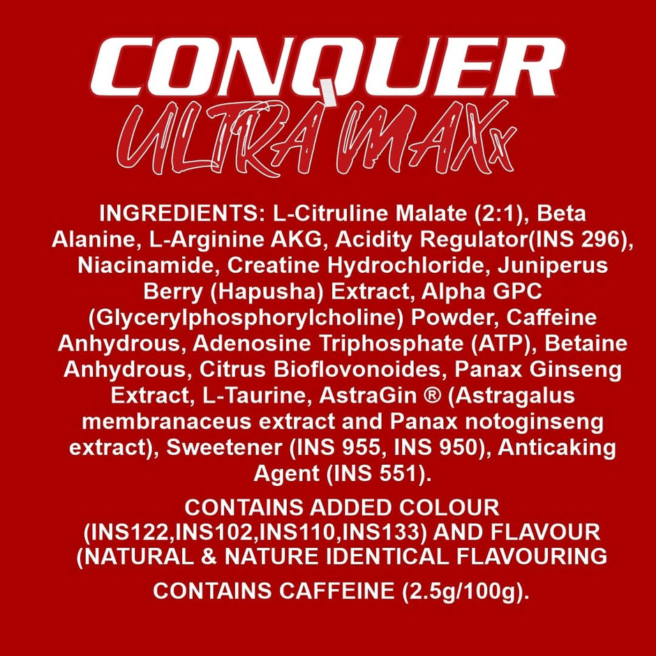 RUN Conquer Ultra Maxx Pre Workout 300g | 30 Servings