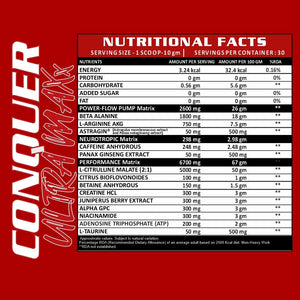 RUN Conquer Ultra Maxx Pre Workout 300g | 30 Servings