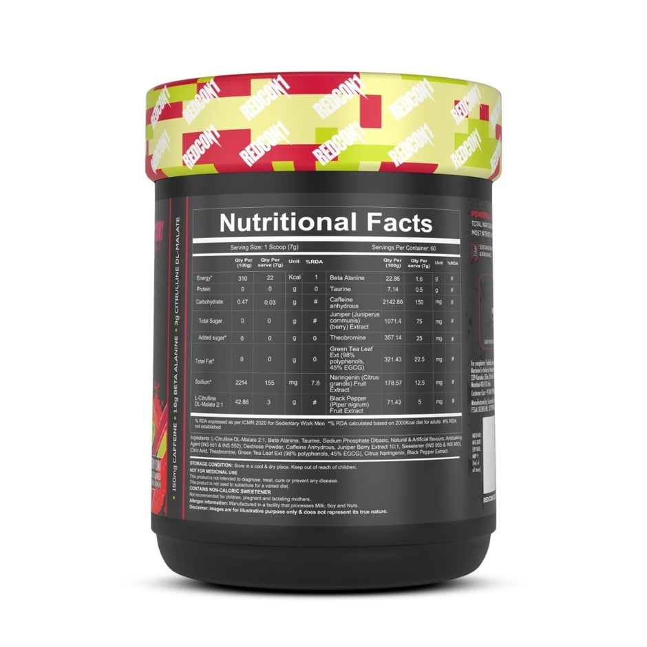 RedCon1 Total War Pre Workout 60 Servings – Dietary Supplement