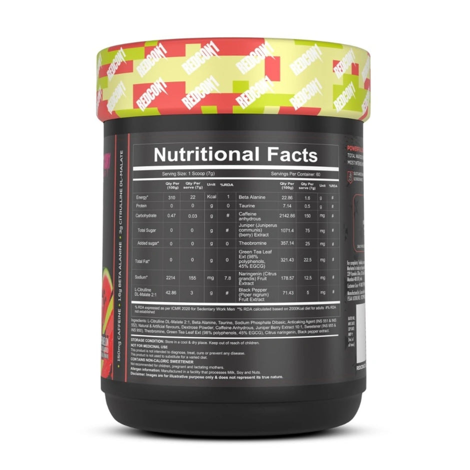 RedCon1 Total War Pre Workout 60 Servings – Dietary Supplement