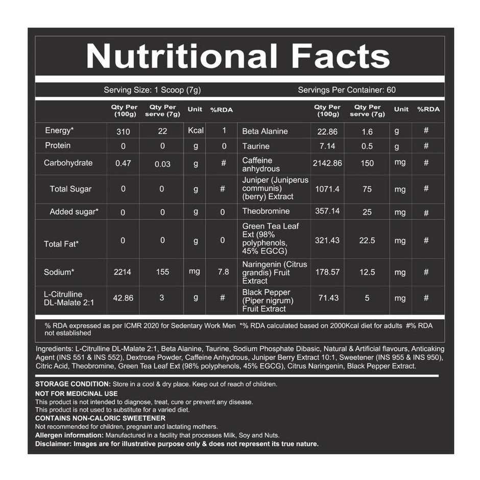 RedCon1 Total War Pre Workout 60 Servings – Dietary Supplement