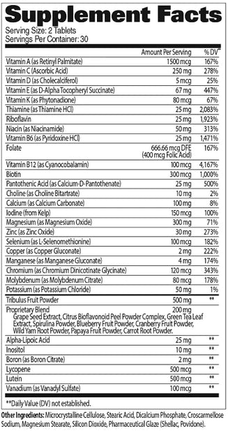 GAT Mens Multi+Test - 60 Tablets