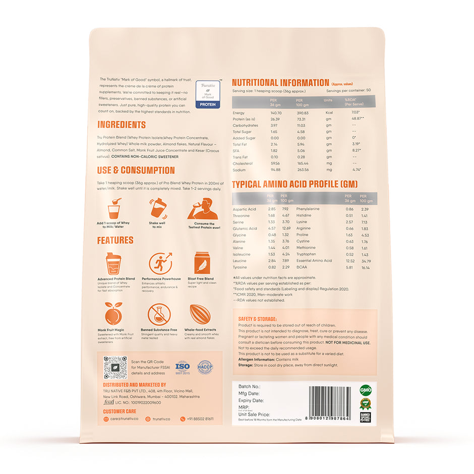 Trunativ Pro Blend Whey Protein |  1.81 kg