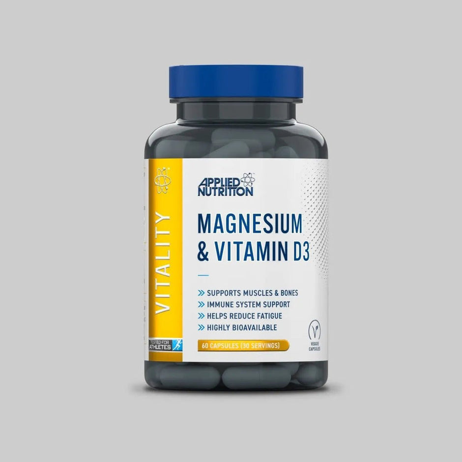 Applied Nutrition Magnesium & Vitamin D3 | 30 Serving | 60 Capsules