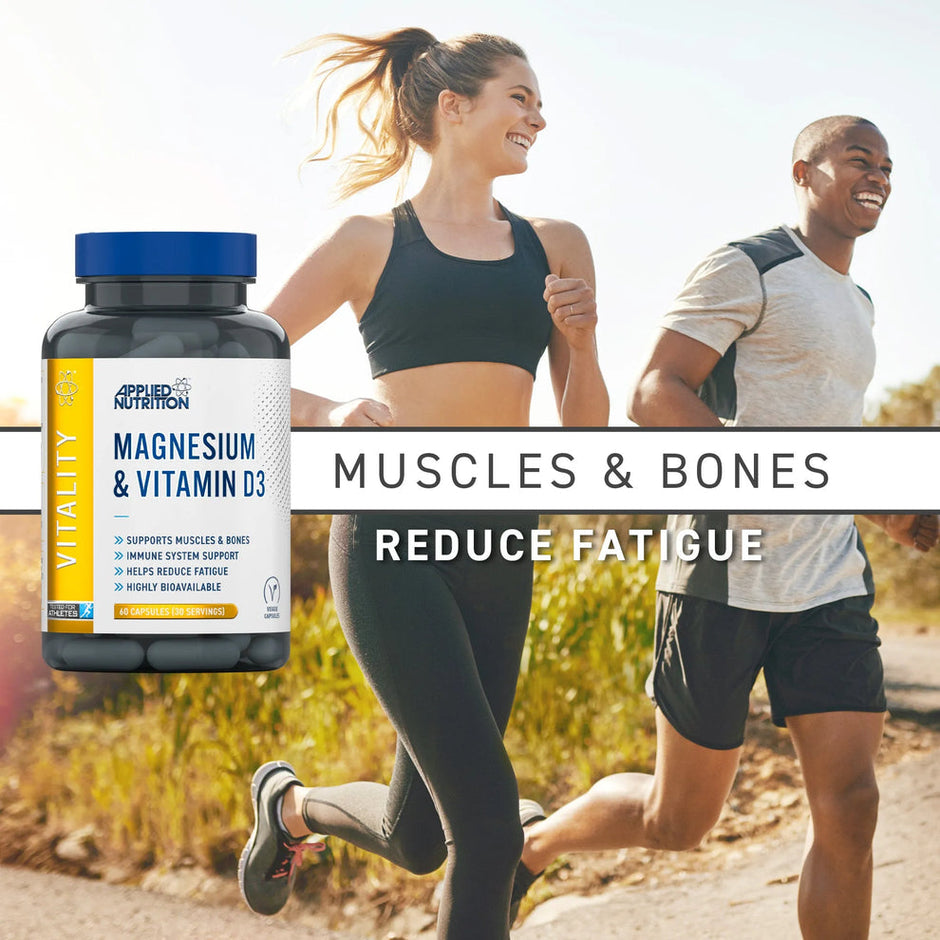 Applied Nutrition Magnesium & Vitamin D3 | 30 Serving | 60 Capsules