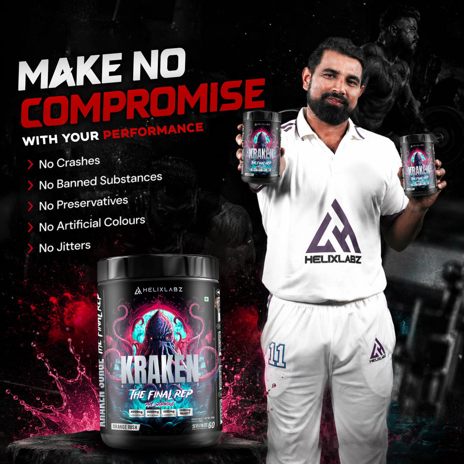 HelixLabz Kraken Pre-Workout | Orange Flavour | 60 Servings